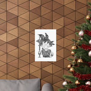 KID GOKU BLACK & WHITE POSTER KID GOKU BLACK & WHITE POSTER