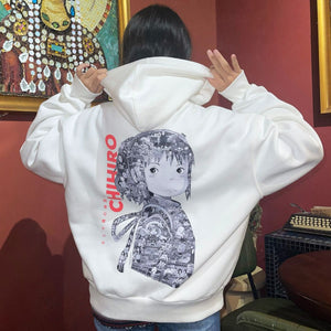 CHIHIRO BLACK & WHITE HOODIE (Ship from Viet Nam) CHIHIRO BLACK & WHITE HOODIE (Ship from Viet Nam)