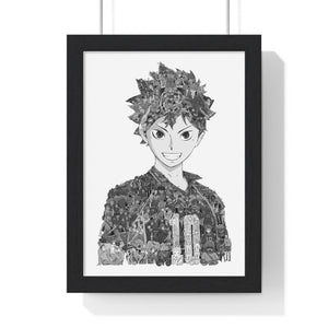 HINATA BLACK & WHITE FRAMED POSTER HINATA BLACK & WHITE FRAMED POSTER