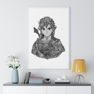 LINK BLACK & WHITE FRAMED POSTER LINK BLACK & WHITE FRAMED POSTER