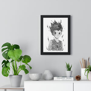 GON BLACK & WHITE FRAMED POSTER GON BLACK & WHITE FRAMED POSTER