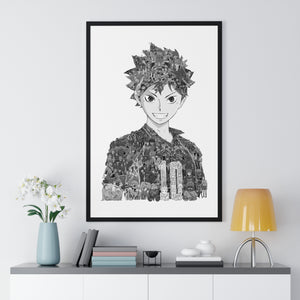 HINATA BLACK & WHITE FRAMED POSTER HINATA BLACK & WHITE FRAMED POSTER