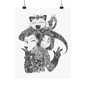 TEAM ROCKET BLACK & WHITE POSTER TEAM ROCKET BLACK & WHITE POSTER