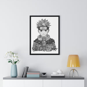 KID NARUTO BLACK & WHITE FRAMED POSTER KID NARUTO BLACK & WHITE FRAMED POSTER