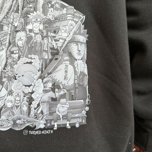 JIRAIYA BLACK & WHITE HOODIE (Ship from Viet Nam) JIRAIYA BLACK & WHITE HOODIE (Ship from Viet Nam)