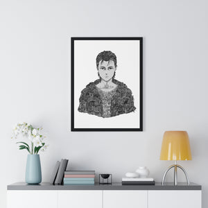 EREN YEAGER BLACK & WHITE FRAMED POSTER EREN YEAGER BLACK & WHITE FRAMED POSTER