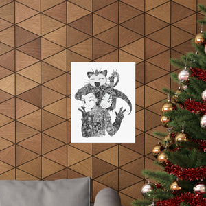 TEAM ROCKET BLACK & WHITE POSTER TEAM ROCKET BLACK & WHITE POSTER