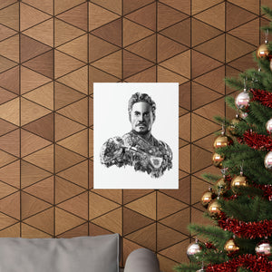 IRON MAN BLACK & WHITE POSTER IRON MAN BLACK & WHITE POSTER