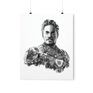 IRON MAN BLACK & WHITE POSTER IRON MAN BLACK & WHITE POSTER