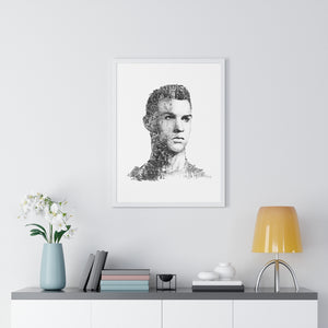 RONALDO BLACK & WHITE FRAMED POSTER RONALDO BLACK & WHITE FRAMED POSTER