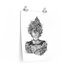 VEGETA BLACK & WHITE POSTER VEGETA BLACK & WHITE POSTER