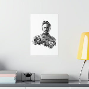 IRON MAN BLACK & WHITE POSTER IRON MAN BLACK & WHITE POSTER