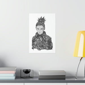 SHIKAMARU BLACK & WHITE POSTER SHIKAMARU BLACK & WHITE POSTER