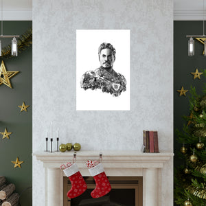 IRON MAN BLACK & WHITE POSTER IRON MAN BLACK & WHITE POSTER