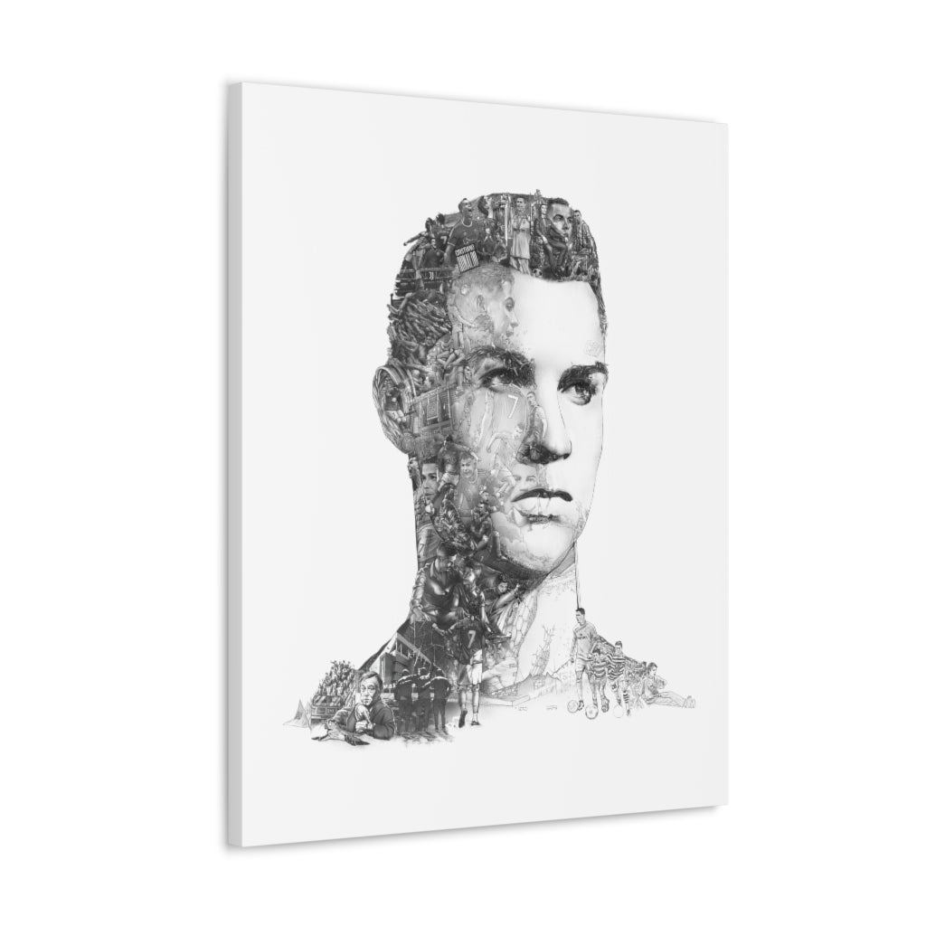 Portrait Cristiano Ronaldo black and white design