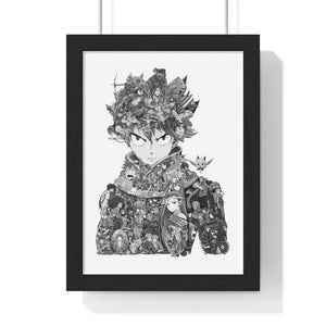 NATSU BLACK & WHITE FRAMED POSTER NATSU BLACK & WHITE FRAMED POSTER