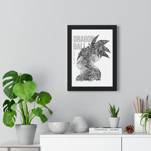 GOKU VEGETA BLACK & WHITE FRAMED POSTER GOKU VEGETA BLACK & WHITE FRAMED POSTER