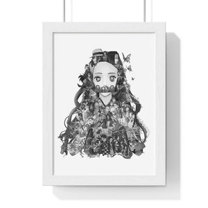 NEZUKO BLACK & WHITE FRAMED POSTER NEZUKO BLACK & WHITE FRAMED POSTER