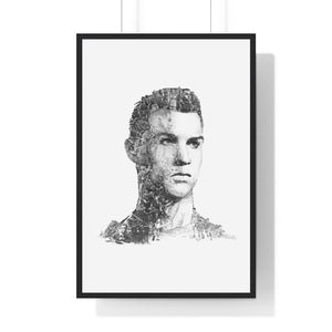 RONALDO BLACK & WHITE FRAMED POSTER RONALDO BLACK & WHITE FRAMED POSTER