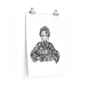 TANJIRO BLACK & WHITE POSTER TANJIRO BLACK & WHITE POSTER
