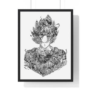 GOKU BLACK & WHITE FRAMED POSTER GOKU BLACK & WHITE FRAMED POSTER