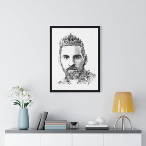 MESSI BLACK & WHITE FRAMED POSTER MESSI BLACK & WHITE FRAMED POSTER