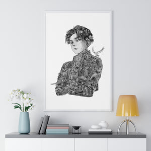 LEVI BLACK & WHITE FRAMED POSTER LEVI BLACK & WHITE FRAMED POSTER