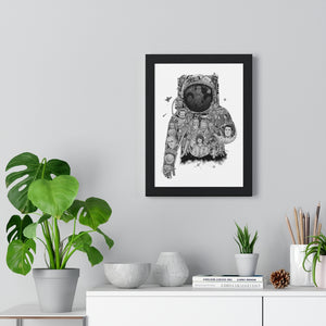 ASTRONAUT BLACK & WHITE FRAMED POSTER ASTRONAUT BLACK & WHITE FRAMED POSTER