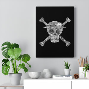 MUGIWARA JOLLY ROGER BLACK & WHITE CANVAS MUGIWARA JOLLY ROGER BLACK & WHITE CANVAS