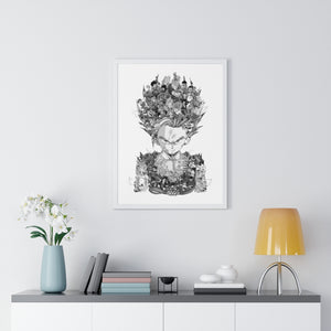 GOHAN BLACK & WHITE FRAMED POSTER GOHAN BLACK & WHITE FRAMED POSTER