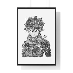 NATSU BLACK & WHITE FRAMED POSTER NATSU BLACK & WHITE FRAMED POSTER
