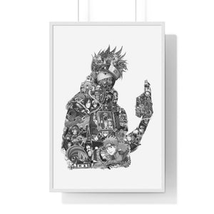 KAKASHI BLACK & WHITE FRAMED POSTER KAKASHI BLACK & WHITE FRAMED POSTER