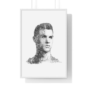 RONALDO BLACK & WHITE FRAMED POSTER RONALDO BLACK & WHITE FRAMED POSTER