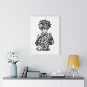KILLUA BLACK & WHITE FRAMED POSTER KILLUA BLACK & WHITE FRAMED POSTER