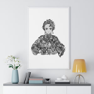 TANRJIO BLACK & WHITE FRAMED POSTER TANRJIO BLACK & WHITE FRAMED POSTER