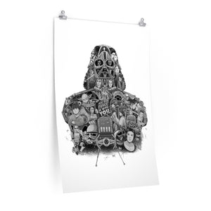 DARTH VADER BLACK & WHITE POSTER DARTH VADER BLACK & WHITE POSTER