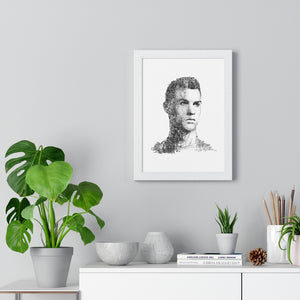 RONALDO BLACK & WHITE FRAMED POSTER RONALDO BLACK & WHITE FRAMED POSTER