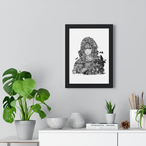 ITACHI BLACK & WHITE FRAMED POSTER ITACHI BLACK & WHITE FRAMED POSTER