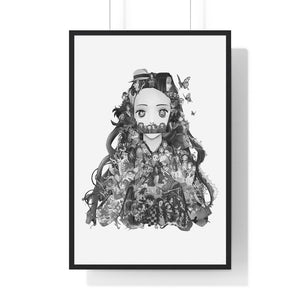 NEZUKO BLACK & WHITE FRAMED POSTER NEZUKO BLACK & WHITE FRAMED POSTER