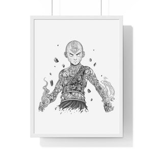 AANG BLACK & WHITE FRAMED POSTER AANG BLACK & WHITE FRAMED POSTER