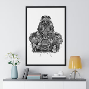 DARTH VADER BLACK & WHITE FRAMED POSTER DARTH VADER BLACK & WHITE FRAMED POSTER