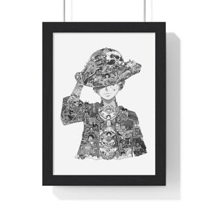 LUFFY BLACK & WHITE FRAMED POSTER LUFFY BLACK & WHITE FRAMED POSTER