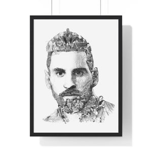 MESSI BLACK & WHITE FRAMED POSTER MESSI BLACK & WHITE FRAMED POSTER