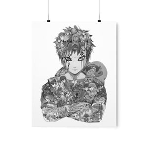 GAARA BLACK & WHITE POSTER GAARA BLACK & WHITE POSTER