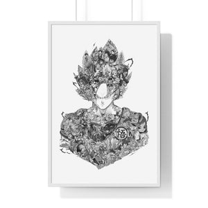 GOKU BLACK & WHITE FRAMED POSTER GOKU BLACK & WHITE FRAMED POSTER