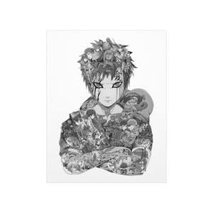 GAARA BLACK & WHITE POSTER GAARA BLACK & WHITE POSTER
