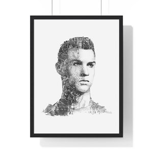 RONALDO BLACK & WHITE FRAMED POSTER RONALDO BLACK & WHITE FRAMED POSTER