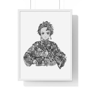 TANRJIO BLACK & WHITE FRAMED POSTER TANRJIO BLACK & WHITE FRAMED POSTER