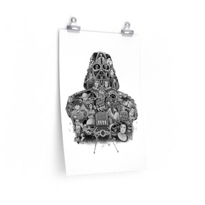 DARTH VADER BLACK & WHITE POSTER DARTH VADER BLACK & WHITE POSTER