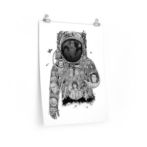 ASTRONAUT BLACK & WHITE POSTER ASTRONAUT BLACK & WHITE POSTER